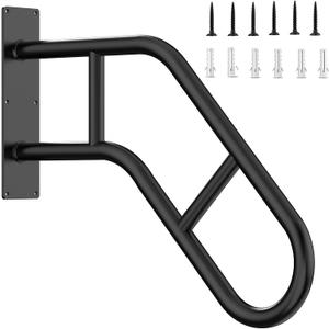 Handrails for Outdoor Steps 22.8" Stair Railing Indoor 1-3 Step, U-Shaped Safety Handrails for Kids, Elderly, Pregnant Women, Disabled (Upgraded U-Shaped handrail)