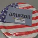 50Pcs Patriotic Paper Plates 10'' Large Heavy Duty 250 Anniversary American Flag Party Plates 4th of July Red Blue and White Platters for President Memorial Independence Day Party Supplies