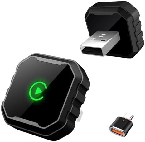 Wireless CarPlay Adapter for iPhone, 2026 Upgrade Mini USB Design for Cars Converts Wired to Wireless, Fast Connect,No Delay, Compatible with iOS 10+ & iPhone 6+, USB/Type C,Plug and Play (Black)