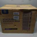 SAILUN Stackable Storage Bins with Lid, 232QT 5 Pack Black