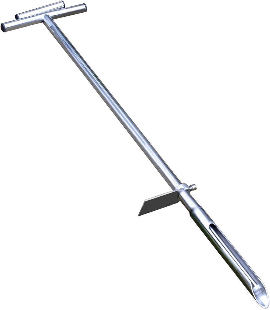 40 Inches Professional Stainless Steel Soil Sampler Probe with Ejector Foot Pedal Reusable Sample Bag, Soil Test Kits for Lawn Garden Farm Soil Sampling