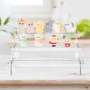 UKCOCO Acrylic Display Risers 2-Pack 11.415.905.51In Clear 3-Tier Stand Space-Saving for Desktop Organization for Action Figures, Figurines, Collectibles Display