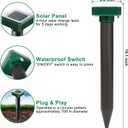 Mole Repellent Solar Powered, 10 Pack Solar Mole Repellents Ultrasonic for Vole, Snakes, Gopher, Waterproof Sonic Vole Deterrent Spikes,Snake Gopher for Garden and Yard