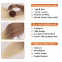 Straight Hair Bundles 1 Pack Protein Fiber Synthetic Hair Weave for Women Straight Bundles Silky Soft, No-Tangle, Natural Look Extensions (27/613#, 20 Inch)