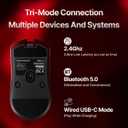 EWEADN S9 Pro Wireless Gaming Mouse, 59g Ergonomic Computer Mouse, 2.4Ghz/Bluetooth/USB-C, 8K Polling Rate, 26000 DPI, PAW3395 Optical Sensor, 250Hrs Battery Life, Programmable for PC/Win/Mac