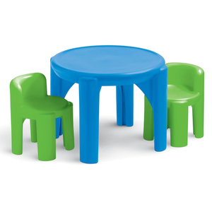 Little Tikes Bright 'n Bold Table & Chairs, Green/Blue, 24 x 24 x 18