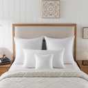 Hotel-Style Goose Feather Down Euro Pillow Insert for Sofa & Bed - 100% Odorless & Plump Cushion Filler - 233TC Cotton with Inner Liner to Prevent Poking (30x30 Inch)