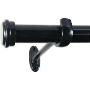 Decopolitan 27941-72ES 7/8-Inch End Cap Curtain Rod Set, 72 to 144-Inch, Black Espresso Decopolitan 27941-72ES 7/8-Inch End Cap Curtain Rod Set, 72 to 144-Inch, Black Espresso