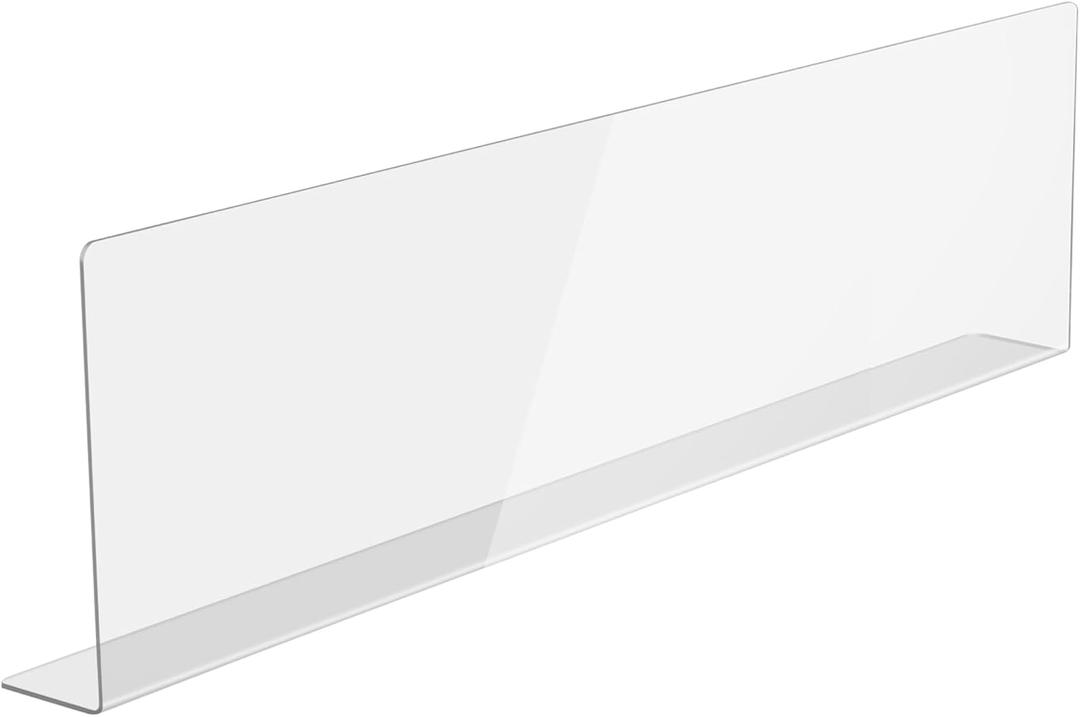 Acrylic Sink Splash Guard, Highly Transparent Fixed Splash Guard for Kitchen Island & Bathroom（23.6"L x 1.6"W x 4.7"H）