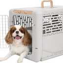 SportPet Designs Collapsible Small Pet Travel Carrier (Tan), Hard-Sided Kennel for Small Dogs, Puppies, Cats, Kittens, Animals up to 25lbs, Washable Home & Outdoor Pet Crate, 24.5"L x 16.5"W x 16"H