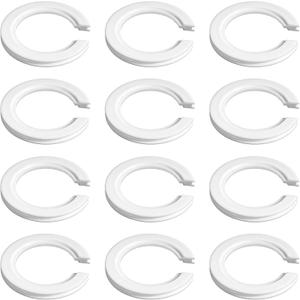 E27 to E14 Lamp Shade Adapter Ring, 12 Pack 42mm to 29mm Lampshade Converter Ring, White PP Plastic Light Shade Replacement Parts