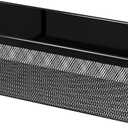 Magnetic Basket Organizer Holder for Fridge Magnetic Storage Bin Box Containers for Refrigerator Whiteboard Classroom (Large, Black)