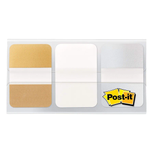 Post-it Flags, 36 Count, 1 in Wide, Assorted Metallic Designs (686-METAL), Pack of 3