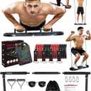 HOTWAVE Push Up Board Fitness, Portable Foldable 20 in 1 Push Up Bar at Home Gym, Pushup Handles for Floor. Professional Strength Training Equipment For Man and Women (Black 3)