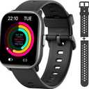 Kids Watch for Girls Boys with IP68 Waterproof, Girls Watch with 19 Sports Modes, Sleep Tracking, Pedometer, Stopwatch, Kids Activity Tracker, Birthday Gifts for Girls Age 6-15 Years Old (Black)