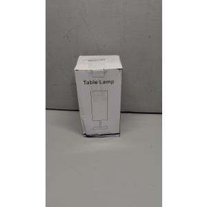 Table Lamp, Bedside Nightstand Lamp, Simple Desk Lamp, Cylinder Table Lamp for Bedroom Living Room Office Study, White Shade and Black Base (White)