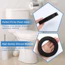 2 x Frienda 3 Pcs 4.06-inch by 2.56-inch ID Flush Valve Gasket Replacement Toilet Tank Parts Seal Gasket Fits Various Flush Valves