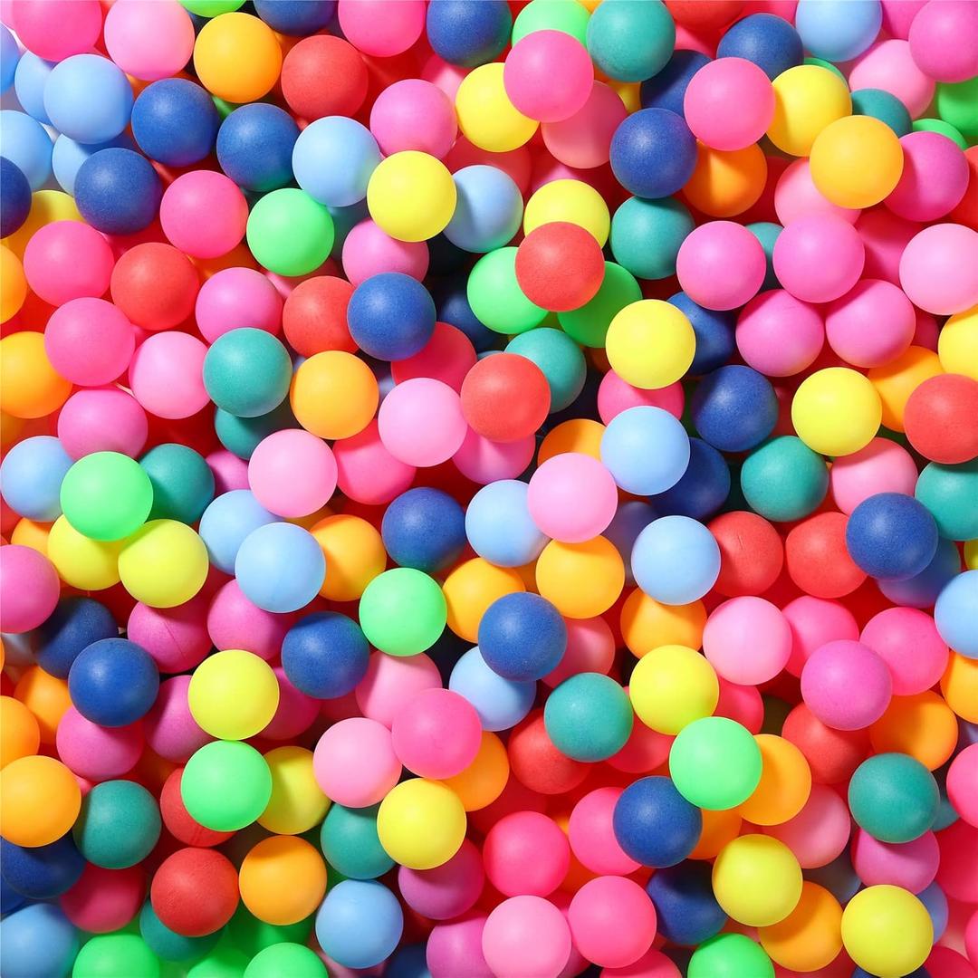 Geosar 1000 Pack Colored Balls Bulk 40 mm Plastic Entertainment Table Tennis Balls for Table Game and Advertising DIY Craft Graduation Party Favor Decors