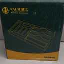 Calmbee 9 IN 1 Storage Bag Organizer for Kitchen Drawer, Bamboo Foil and Plastic Wrap with Cutter, Organizers Compatible Gallon, Quart, Sandwich Snack Size (Natural)