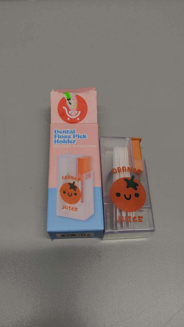 Orange Juice Dental Floss Pick Holder