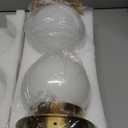 Aoceley Globe Wall Sconces Set of Two Aged Brass Sconces Mid Century Wall Light Globe Glass Brass Vintage Wall Light for Bathroom Bedroom Hallway Living Room(G9 Base)