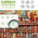 1000 Piece Puzzles for Adults Clearance, Heroes and The Circus Bookshelf House Puzzle for Adults, Challenge Art Jigsaw Puzzles, for Gift Birthday Party Games Family, 27.5X19.7 in Dust Free Puzzle