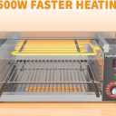 Salamander Broiler, 1500W Electric Cheese Melter w/ 550F Heating and Stainless Steal Body, Commercial Broiler w/Removable Crumb Tray, Salamander Grill For Pizza, Grill Steaks, Sandwiches, Lrage