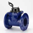 4" Woltmann Helix Water Meter, Pulse Output, Epoxy-Coated Cast Iron, Accuracy Class B, Resistant Seals, Cubic Meter, Non-Potable Use