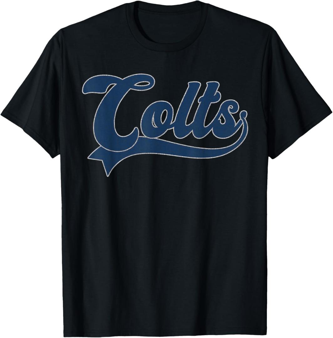 Colts Name Vintage Retro Gift Men Women Boy Girl T-Shirt, Large, Black