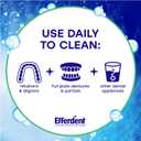 Efferdent Denture Cleaner Tablets Dental Appliances, Aligners, Mouth Guard, and Retainer Cleaner Tablets, Minty Fresh & Clean, 126 Count