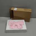 Soulchen Pink Bow Christmas Tree Topper Resin Coquette Bow Tree Topper 6.35x9.05 inch Inch Christmas Ornament for Xmas Holiday Party Home Wedding Decoration