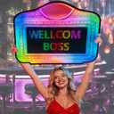 LED Bottle Service Sign - with APP Programmable Color Display & Scroll Play, Club Signs for Bottle Service, Bottle Girl Lights Perfect for Bars, Clubs & Night Spots, 28 x 23.5 inches