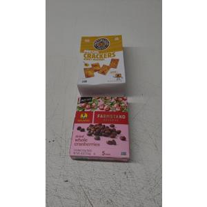 Set of 2: Pretzelized Snacks Cracker Pretzl Hny Mstrd 6.5 OZ (Best By: OCT 11 25) + Farmstand Reserve Dried Whole Cranberries 4 OZ. (Best By: 10 OCT 2025)