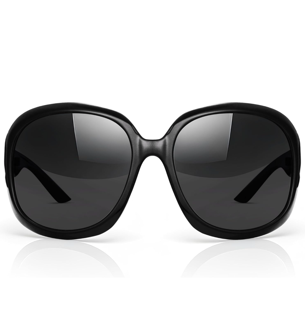 miyya Bug Eye Oversized Polarized Sunglasses Womens, Trendy Retro Sun Glasses for Women 2025, Oversized UV Protection Shades