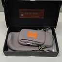 Water Bottle Bag with RFID Protection for Women - Crossbody Water Bottle Holder for Sports Moms with Adjustable Strap Fits 40 oz - Hands Free Carrier Purse for Hiking and Walking Grey