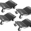 VEVOR Car Wheel Dolly, 6000 lbs/2722 kg Car Moving Cart with Brakes, Set of 4 Piece, Heavy-Duty Vehicle Dolly, Moving Cars, Trucks, Trailers, Motorcycles, and Boats