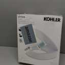 KOHLER 25876-0 Hyten 3" Height, Elevated Soft Close Round Toilet Seat, Contoured Seat with Grip-Tight Bumpers, Quick-Attach Hardware, White