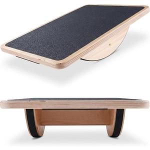 Wooden Balance Board for Adults and kids, Wobble Board for Core Strength & Stability Training, Non Slip Surface, 550lb Capacity, Home & Office Exercise Use
