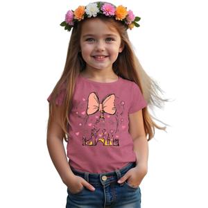 CM C&M WODRO Magic Kingdom Castle Shirt Toddler Baby Girls Magical Graphic T-Shirt Kids Summer Fairy Tale Short Sleeve Tees(D-Pink,4-5 Years)