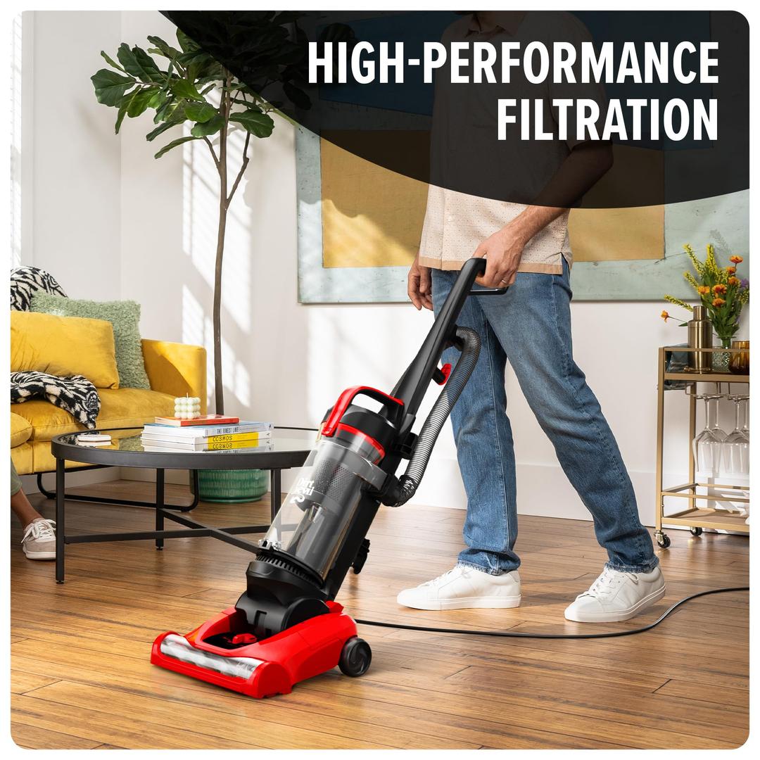 Dirt Devil Multi-Surface+ Upright Bagless Vacuum Cleaner Machine for Carpet and Hard Floor, UD76200V + 32 oz Carpet Powder, Room Refresher, Odor Eliminator, Spring Meadows Scent, AD31210
