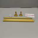 Gold Curtain Rods for Windows 28 to 60 inch, 5/8 inch Adjustable Wrap Around Blackout Curtain Rods for Bedroom & Outdoor