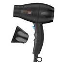 INFINITI PRO CONAIR Travel Hair Dryer, 1600W Mighty Mini Compact Blow Dryer with Concentrator Attachment, Lightweight Professional AC Motor for Fast Drying, 3 Heat & 2 Speed Settings, Black