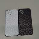 RUMDEY 2 Pack Cool Cheetah Print for iPhone 15 Plus 6.7" Phone Case,Luxury Leopard Cute Pattern Design Cases Soft Silicone TPU Shockproof Protective Cover for Women Girls-Black & White