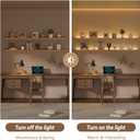 60 inch LED Gaming Floating Shelves for Wall,Solid Wood Long Wall Shelves Set of 2 with Light for Gaming Room,Natural Rustic Wall Mounted Shelves for Living Room Bedroom Kitchen Garage