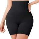 Nebility Tummy Control Shapewear Shorts High Waist Butt Lifting Panties Seamless Body Shaper Thigh Slimmer (Large, Black)
