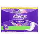 Always Anti-Bunch Xtra Protection, Panty Liners for Women, Light Absorbency, Extra Long Length, Leakguard + Rapiddry, Unsented
