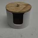 Coffee Filter Holder, Storage Container with Lid, Holders for Counter, Basket for Coffee Station Organizer, 8-12 Cup and Wood Coffee Pod Holder (White)