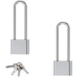 2 PCS Trailer Lock 1/4'' Dia, Trailer Coupler Lock Trailer Tongue Lock Fits Latch-Type Coupler Metal Coupler Latch Lock Trailer Pin Lock with Keys for Towing Boat Truck Trailer RV Car