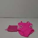 Girls Swimsuit, Adjustable Straps Cut Out One Piece Bathing Suit with Solid Color Cover Up Skirt Girls' Swimwear (7-8 Years, Pink)