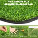 Artificial Grass Mat, Dog Grass Pee Pads, Fake Grass Pad for Pets Potty Training, Soft Grass Pad Rug, Grass Doormat with Drainage Holes, Pet Turf for Indoor Outdoor Use, Washable(15.7"*39.4")